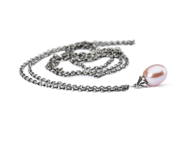 COLLANA ARGENTO CON PERLA ROSA LINEA FANTASIA TROLLBEADS TAGFA-00052